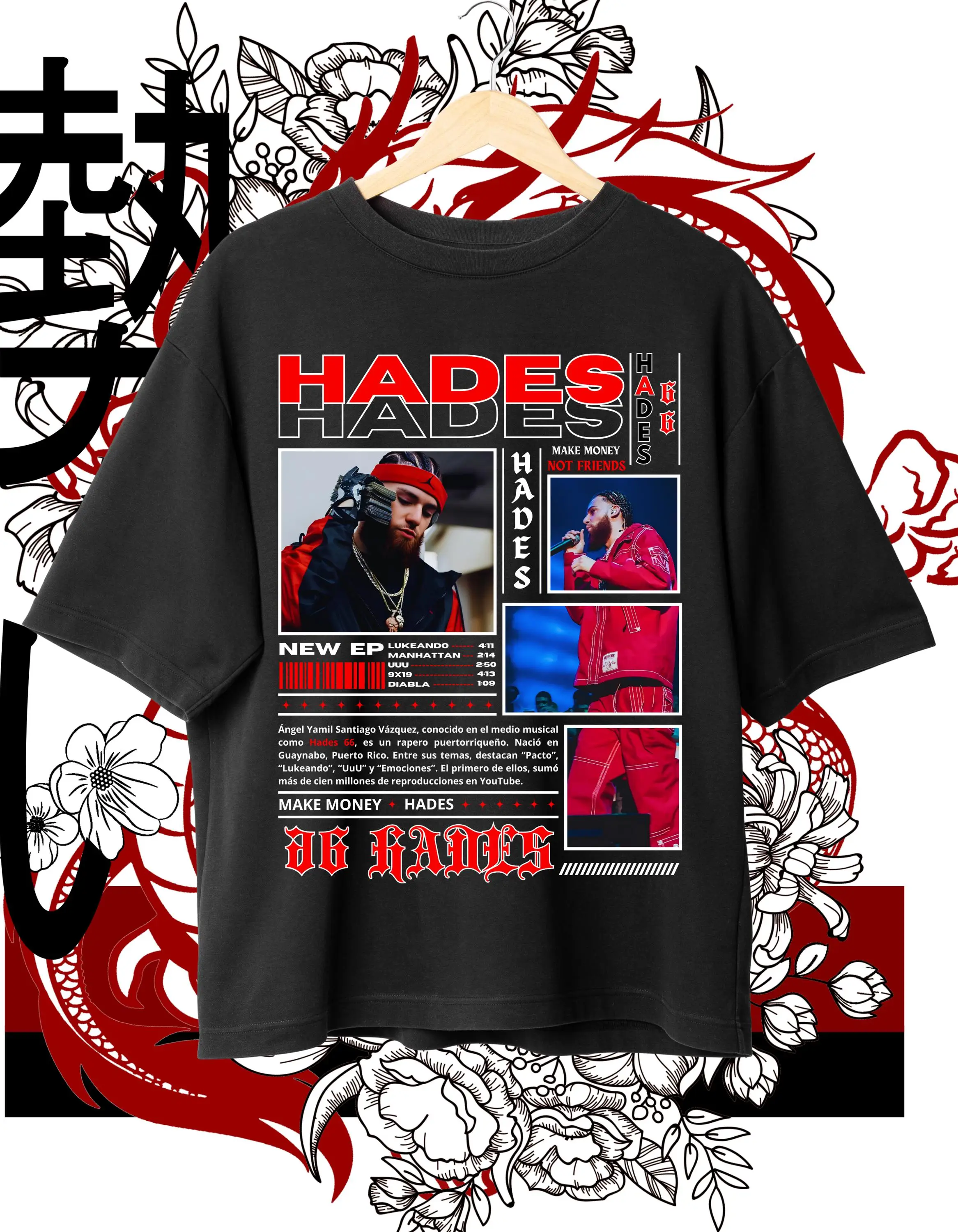 

Summer Retro Rock Hades 66 T-shirt Design, Music T-shirt Design, 100% Pure Cotton Printed Y2k Men's and Women's Cool Casual Top