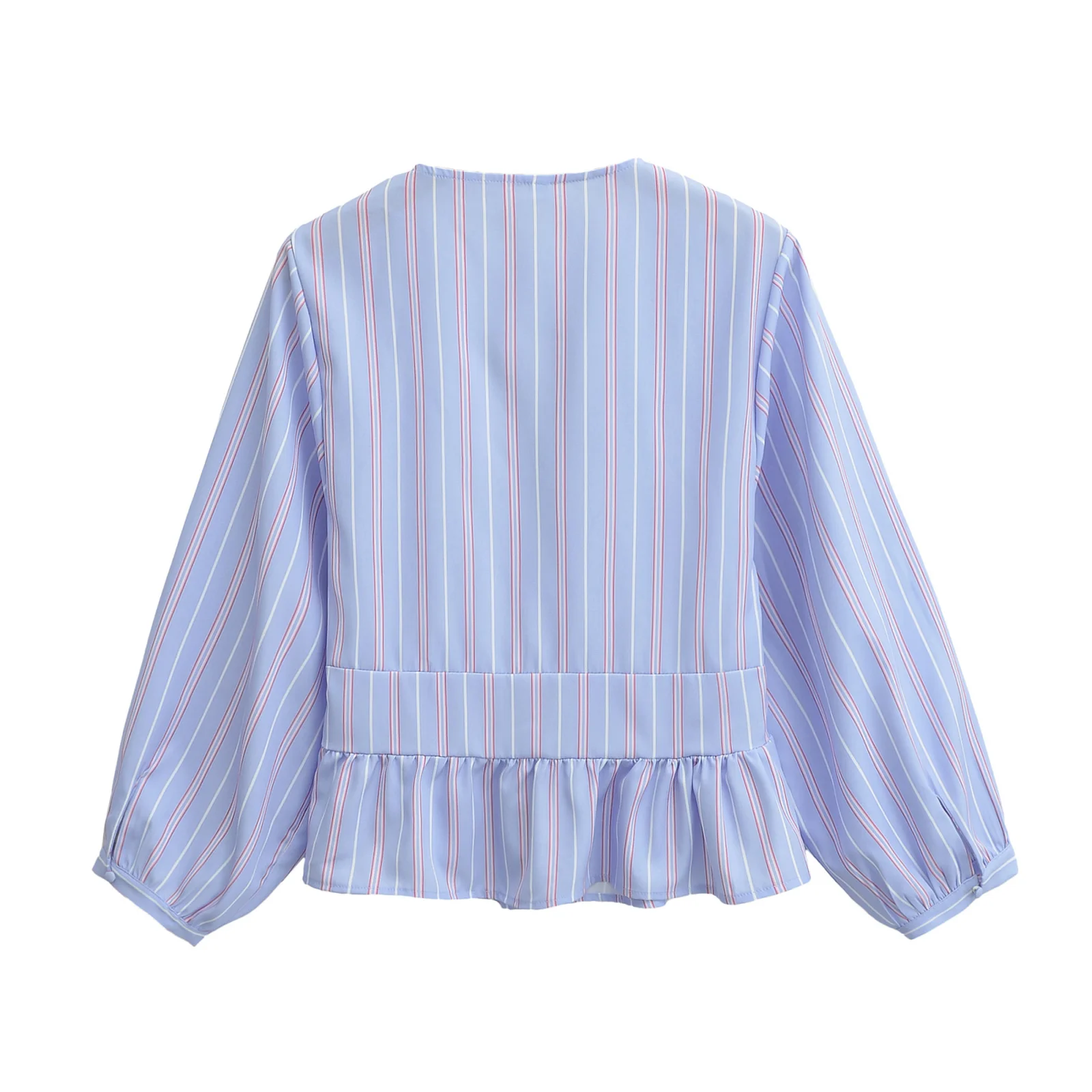 Pantaloni decorativi con nodo irt a righe da donna New Sle primaverili Sle francese vestibilità ampia lunga Sve poliestere V-ne