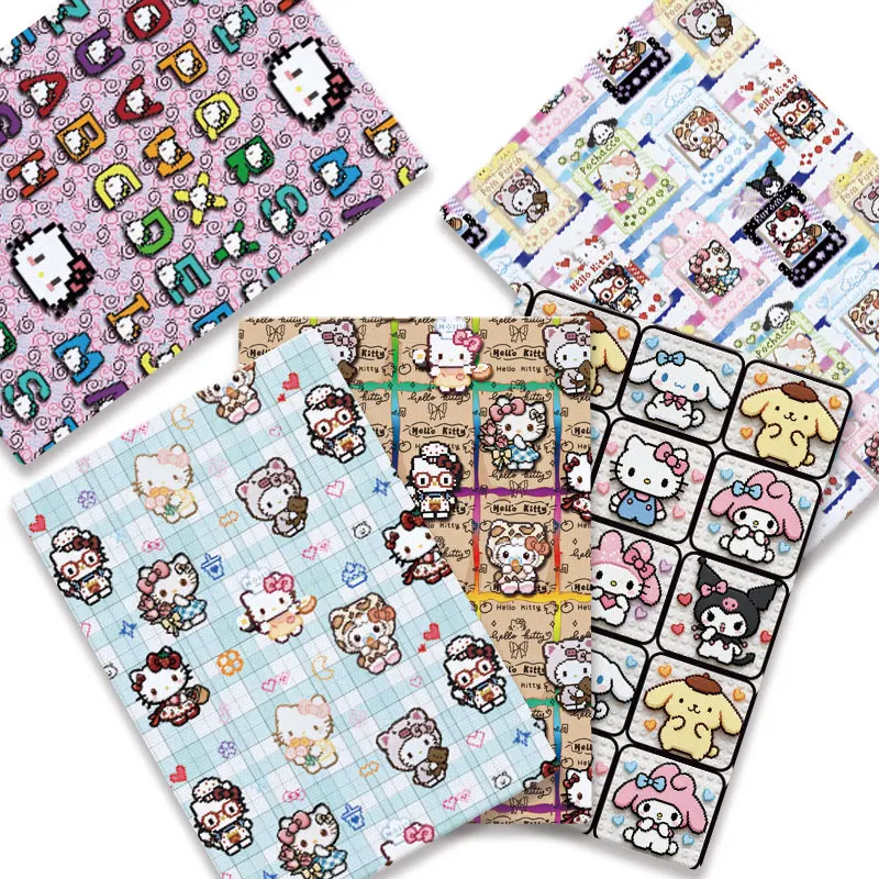 Hand-sewn patchwork quilted cartoon baby dress, home-use bed sheet,printed children's fabric