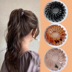 1-3Pcs Ponytail Hair Rings Clips Black Brown Gray Bird Nest Shaped Hair Clips For Women Hairpin Magic Lazy Braider Tool Styling
