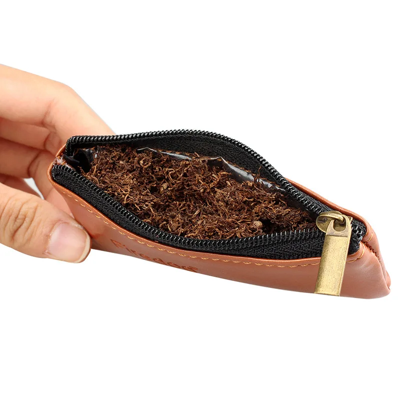 Hot sale Portable Tobacco Storage/Tobacco Pouch Case Bag PU Leather Pipe Cigarette Holder Smoking Paper Holder Case Wallet Bag