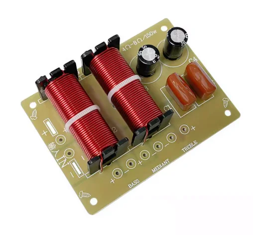 HiFi-level high-low mid-range three-way crossover - DIY home theater audio box modification - 150W high-power crossover board