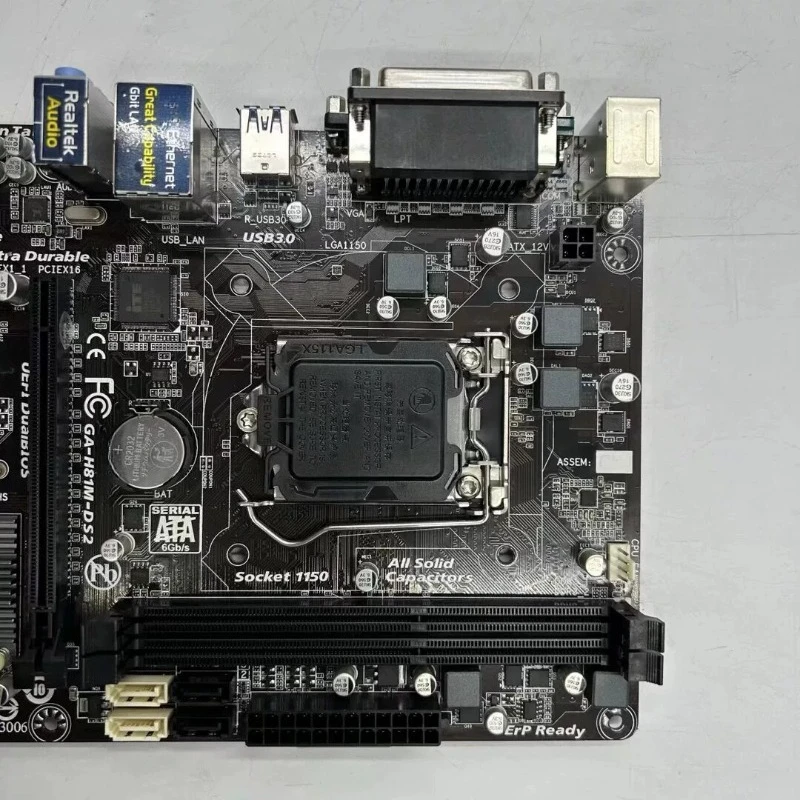 Used for GIGABYTE GA-H81M-DS2 LGA1150 mATX Motherboard H81 Chip DDR3 SATA3 USB3.0 For 4th Gen Intel CPU