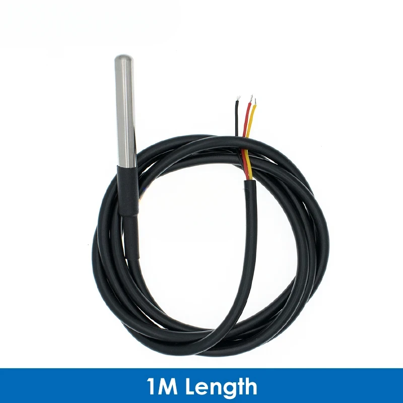 Sonde de température étanche DS18B20 Capteur de température Emballage en acier inoxydable Fil 1m 3m 18B20 Arduino