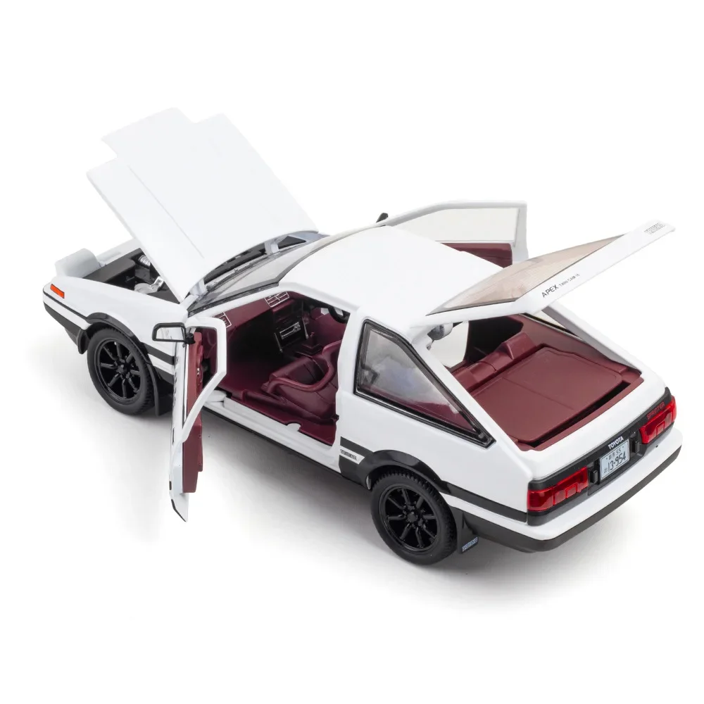 1:24 początkowy stop D Toyota Trueno AE86 odlany Model samochodu samochody zabawkowe sportowy dla dzieci dorosłych wycofuje się pojazdy zabawkowe