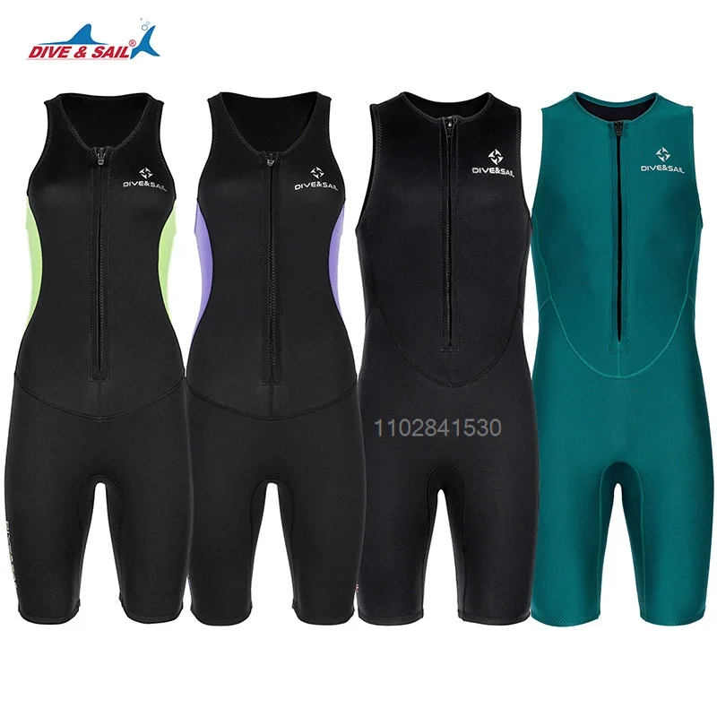 2mm Neoprene Vest Wetsuit One Piece Wetsuit Women Men Scuba Sleeveless Diving Suit Spearfishing Snorkeling Swimsuit Summer