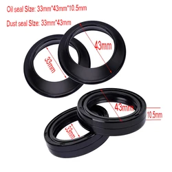 33x43x10.5 33 43 10.5 Motorcycle Front Fork Damper Oil Seal and Dust Seal Front Fork Damper Shock Absorber 33*43*10.5