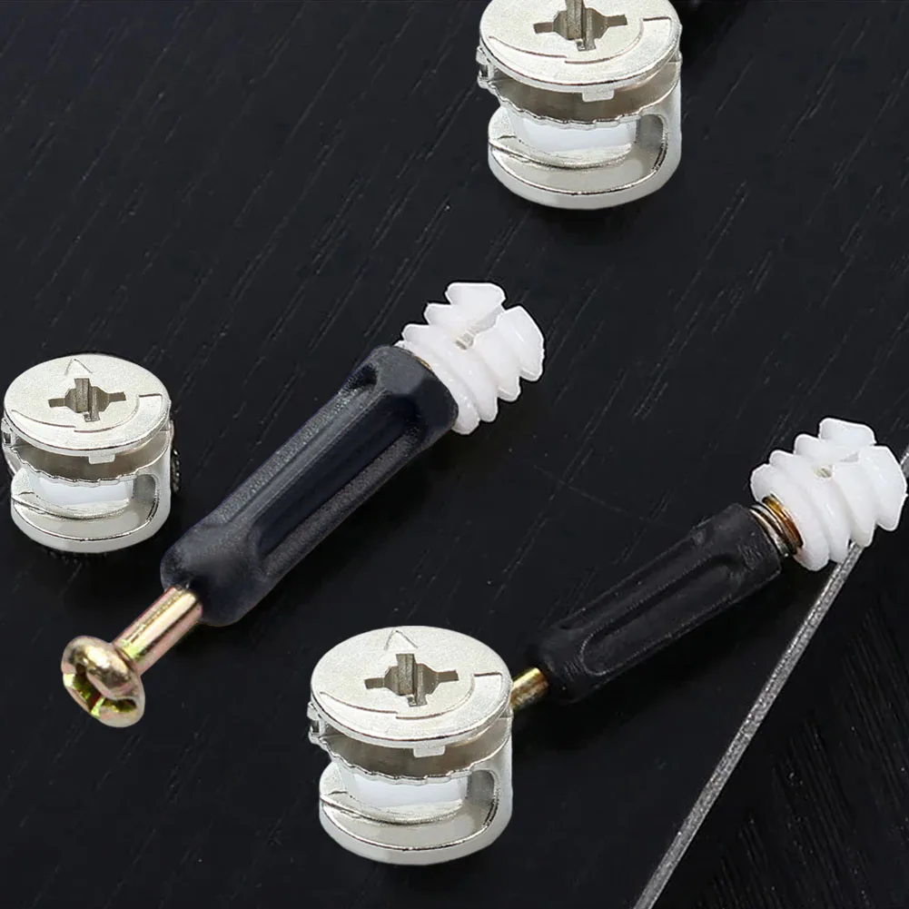10Set Three-In-One Connector Screw Eccentric Nut Set Disassembly Piece Furniture Fasteners Cabinet Rod Connector Accessories