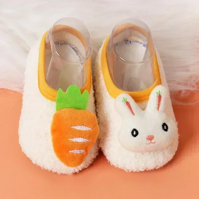 Winter Children Floor Shoes For Baby Slippers Infant Toddler Plush Warm Boys Girl Soft Anti-slip Nursey Indoor School Kids Shoes