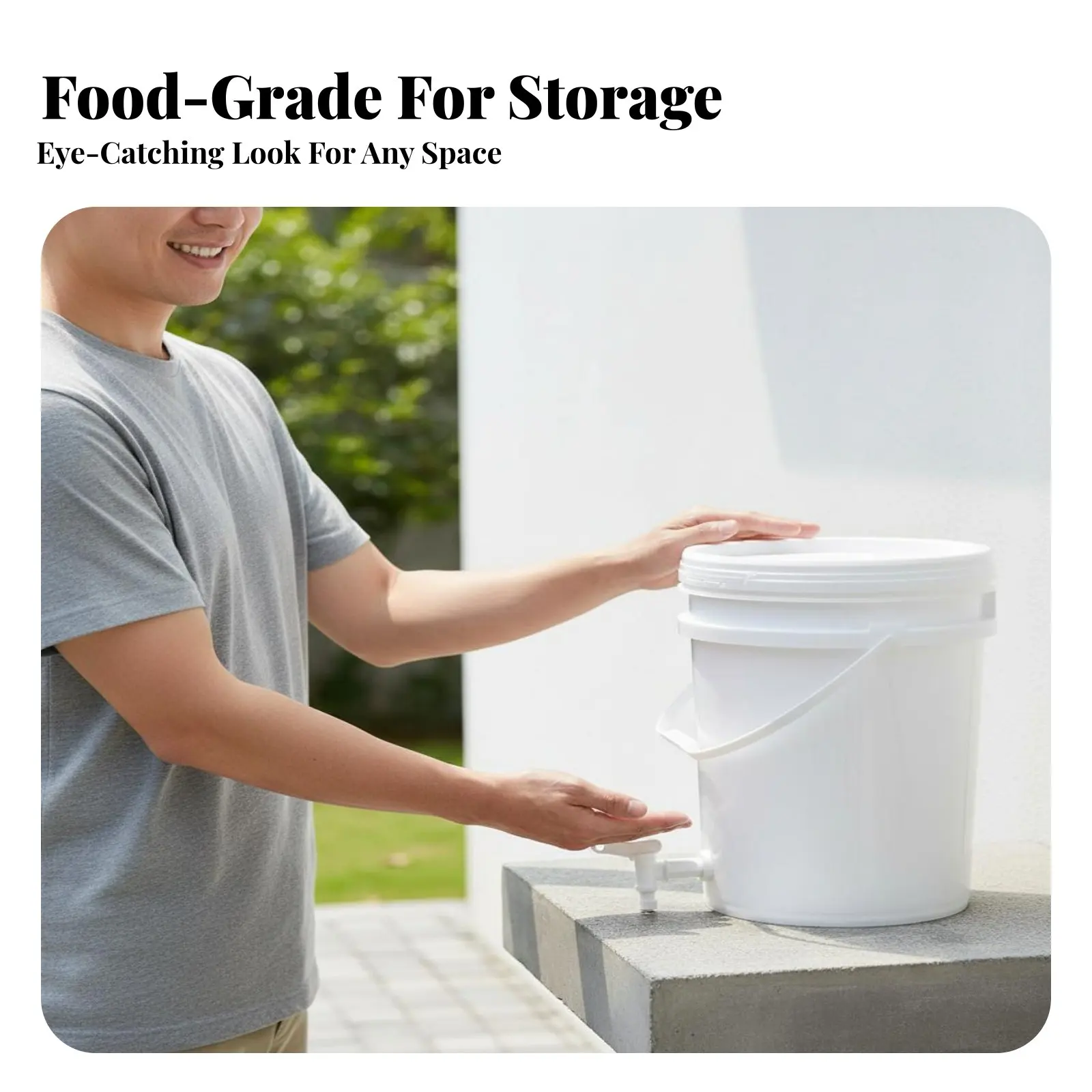 Water Container Spigot Leak-Resistant Closure Hand Washing Station Container Portable Water Jug Tap Thickened Frame Compost Tea