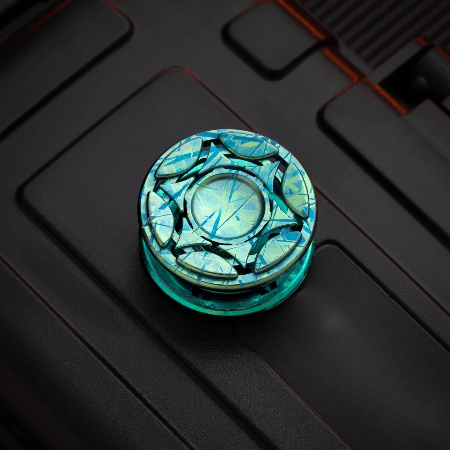 مجموعة من ملحقات تعديل قفل Fidget Spinner Lock ذات النجمة السداسية EDC لعبة تخفيف التوتر لسطح المكتب