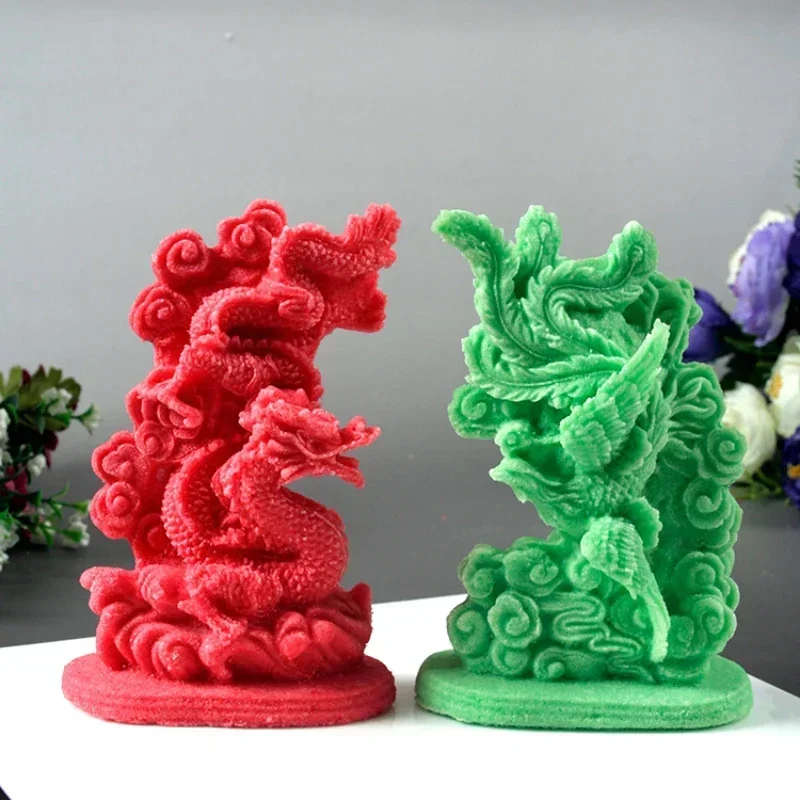 Longfeng  Chinese wedding banquet salt carving sugar carving three-dimensional food-grade silicone