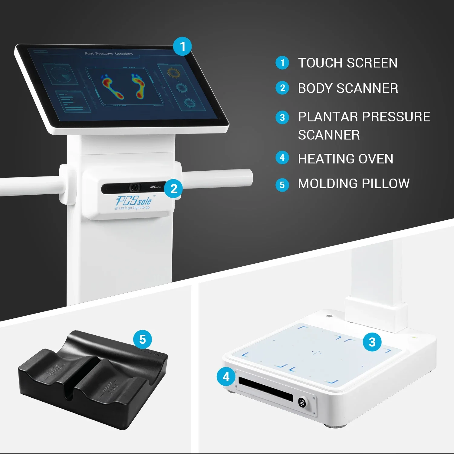 S2 Foot Pressure Analysis Customized Personal  Insole Making Machine 3d Orthotic Foot Scanner