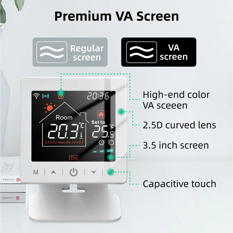 Bild 6: Smart Home Wifi Thermostat Tuya RF Wireless Gas Kessel Heizung programmierbare Raumtemperatur Fernbedienung mit Alexa Google