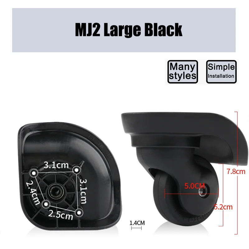 For HINOMOTO MJ2 Universal Wheel Replacement Suitcase Smooth Silent Shock Absorbing Wheel Accessories Wheels Casters Repair