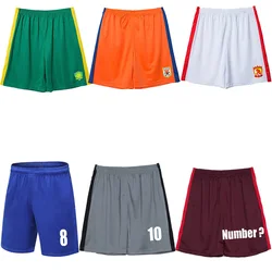 Custom Number Kids Sport Shorts Football Training Shorts Men Kits Soccer Uniform Boy Running Basketball Splicing Loose Beach Sho