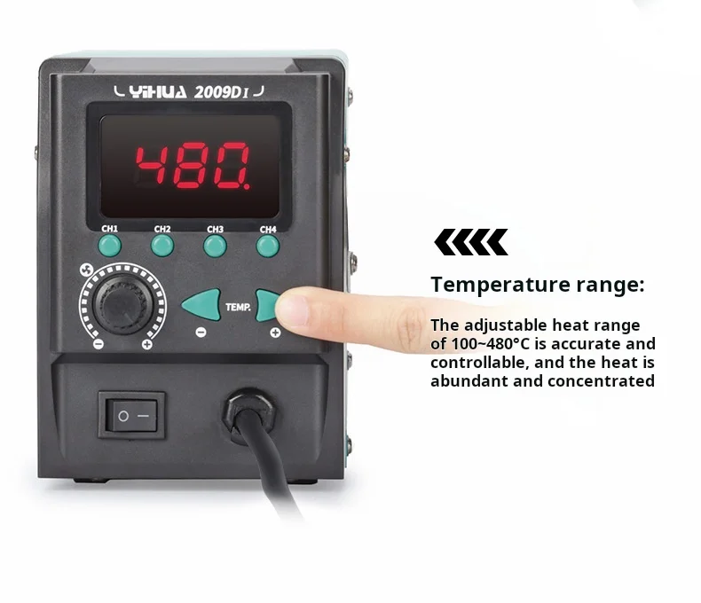 

YIHUA 2009D-I Digital Soldering Station with Hot Air Gun 110V-240V for SMD SOIC QFP PLCC Component Repair