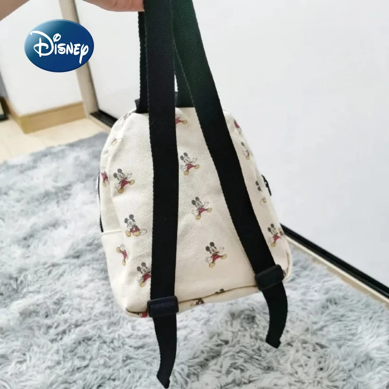 Disney Mickey New Children's Backpack Canvas Fashion Children's Schoolbag Mini Cartoon Casual Lightweight Children's Backpack