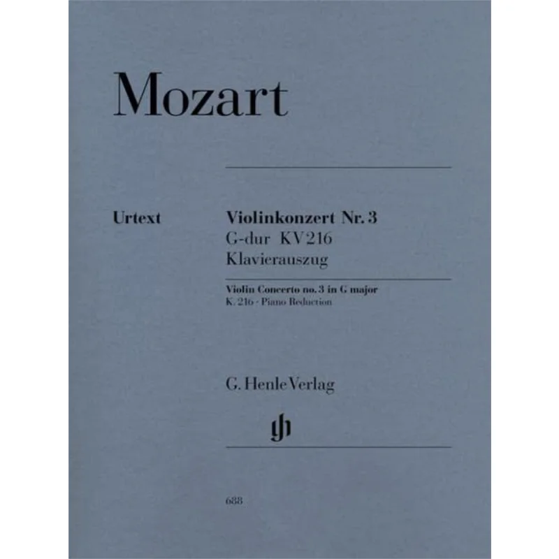 

HN688 Скрипка Моцарт Концерт No3 G Major K 216 PR Seiffert WolfDieter G Henle Verlag 9790201806884 Книга