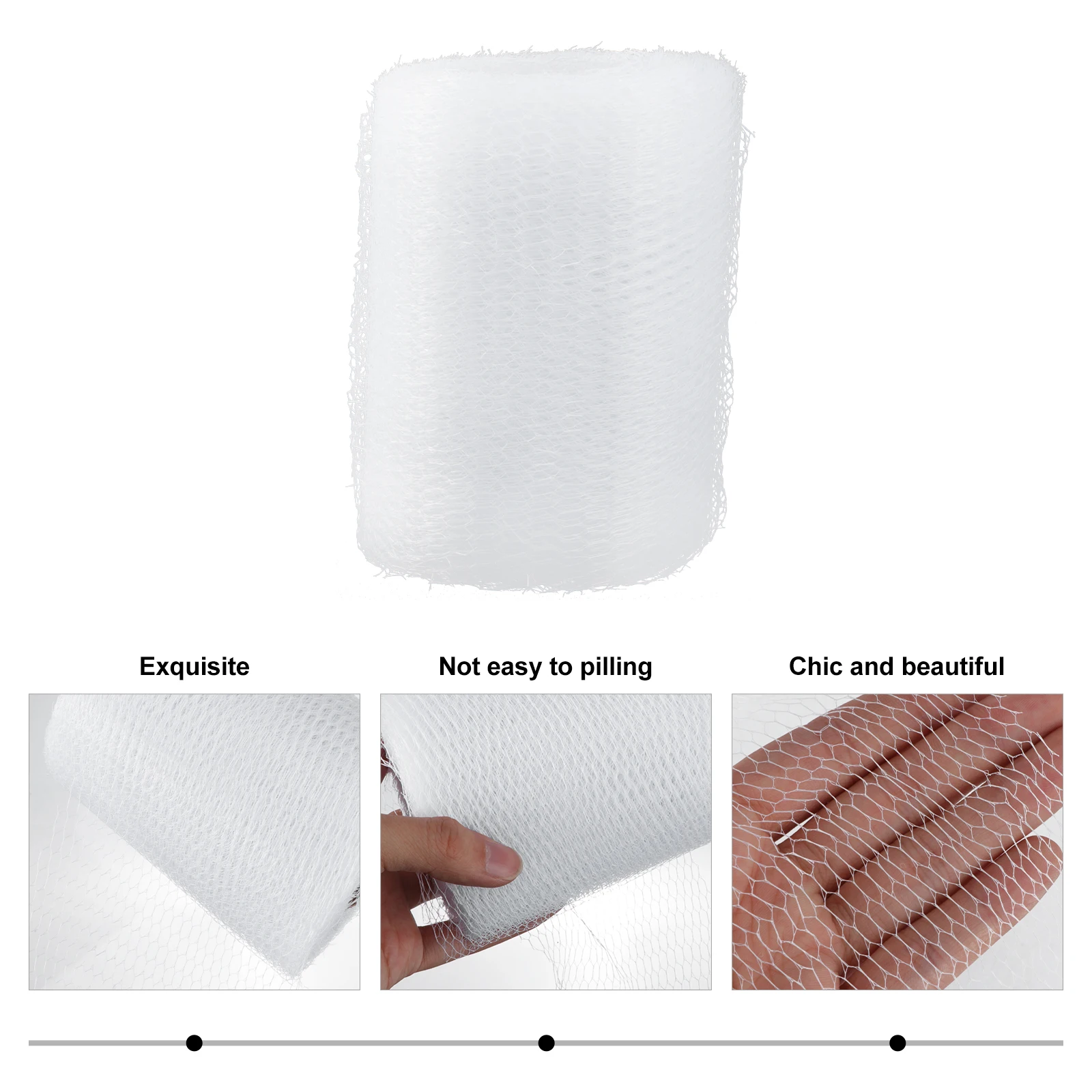 

5pcs 5 Rolls White Mesh Ribbon Tulle Craft Diy Wedding Car Gauze Yarn Party Wrapping Fabric Prom Decor Wreaths Bows