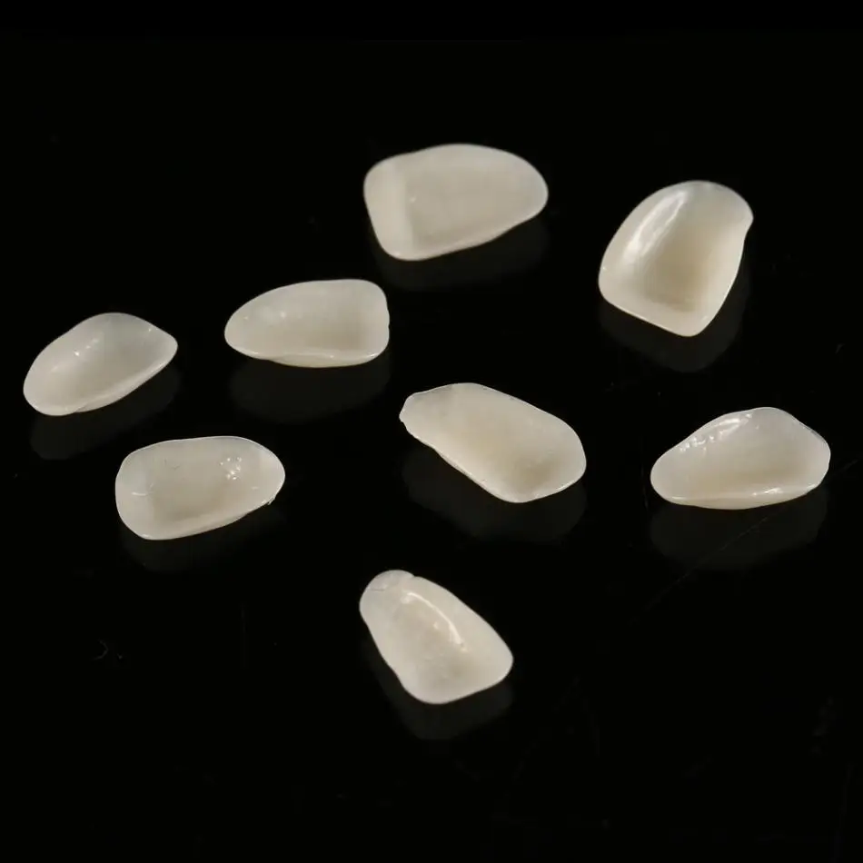 140Pc Nature Dental Teeth Veneers False Temporary Tooth Crown Whitening Resin Front Upper Porcelain Dental Material Oral Care