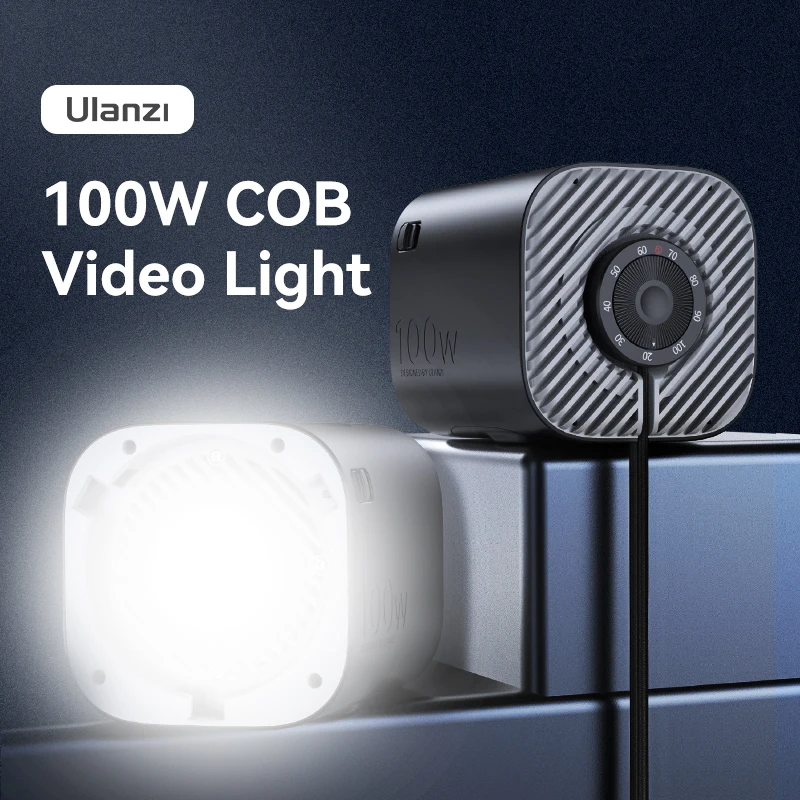 

Ulanzi LT026 100W COB Video Light 5600K CCT with 1/4 Threaded Hole for Live Streaming Video Recording Camera Photography Light