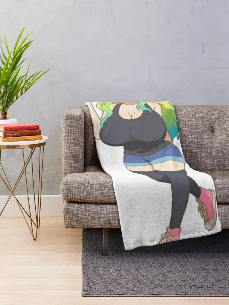 Lucoa Kobayashi Maid Dragon Throw Blanket Furrys Decorative Sofa Blankets