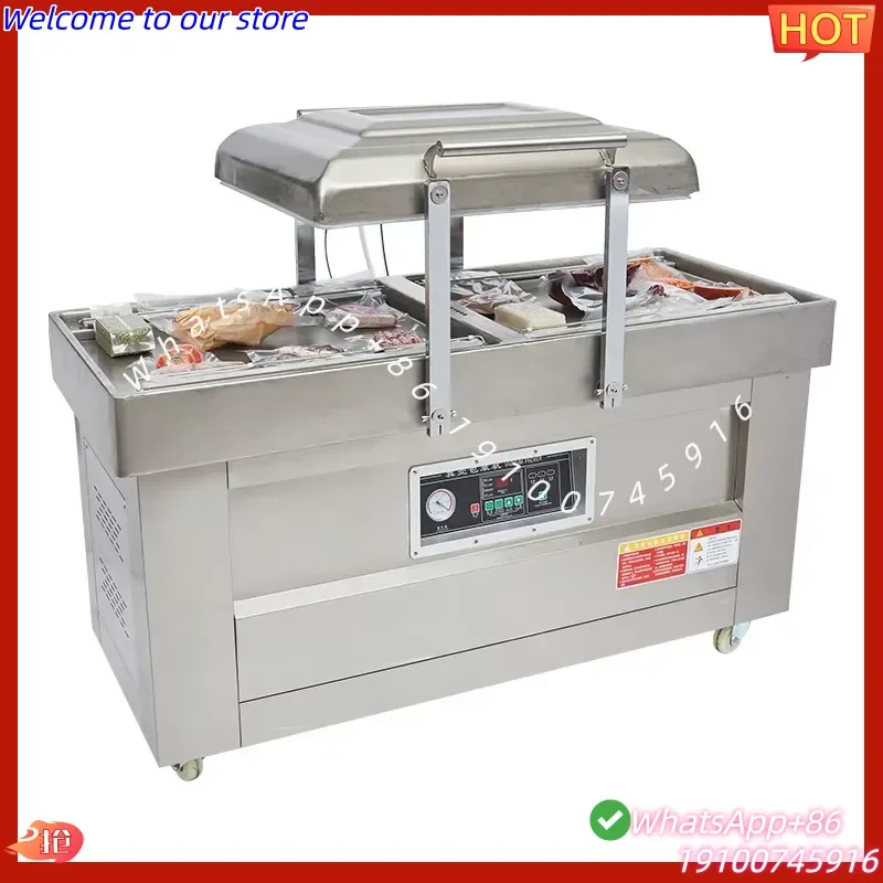 CE Certificate DZ400/2SB Semi-Automatic Double Chamber Vacuum Sealing Packaging Machine Vacuum Packing Sealer for Film Pouch