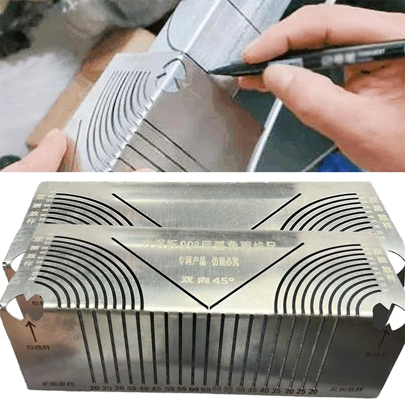 Precisionflex Angle & Arc Marking Tool Square Steel Pipe Bend Steel Pipe Bend Marking Tool Welding Pipe Cutting Guide