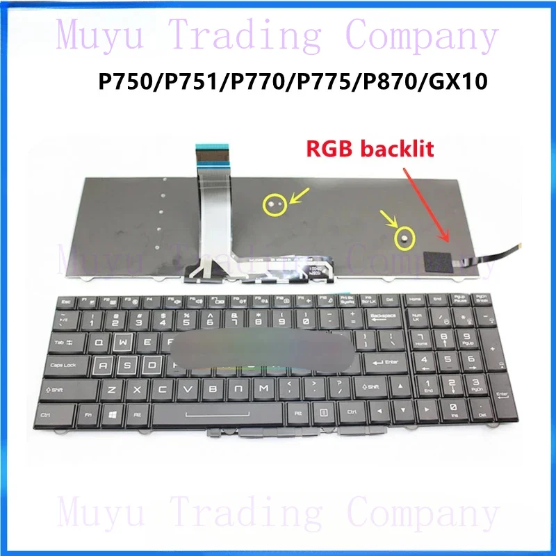 New Laptop/notebook US RGB backlight keyboard for Clevo P750 ZM FM p751 DM2 p775tm p775 DM2 DM3 P770 p771zm p870tm p870dmg GX8