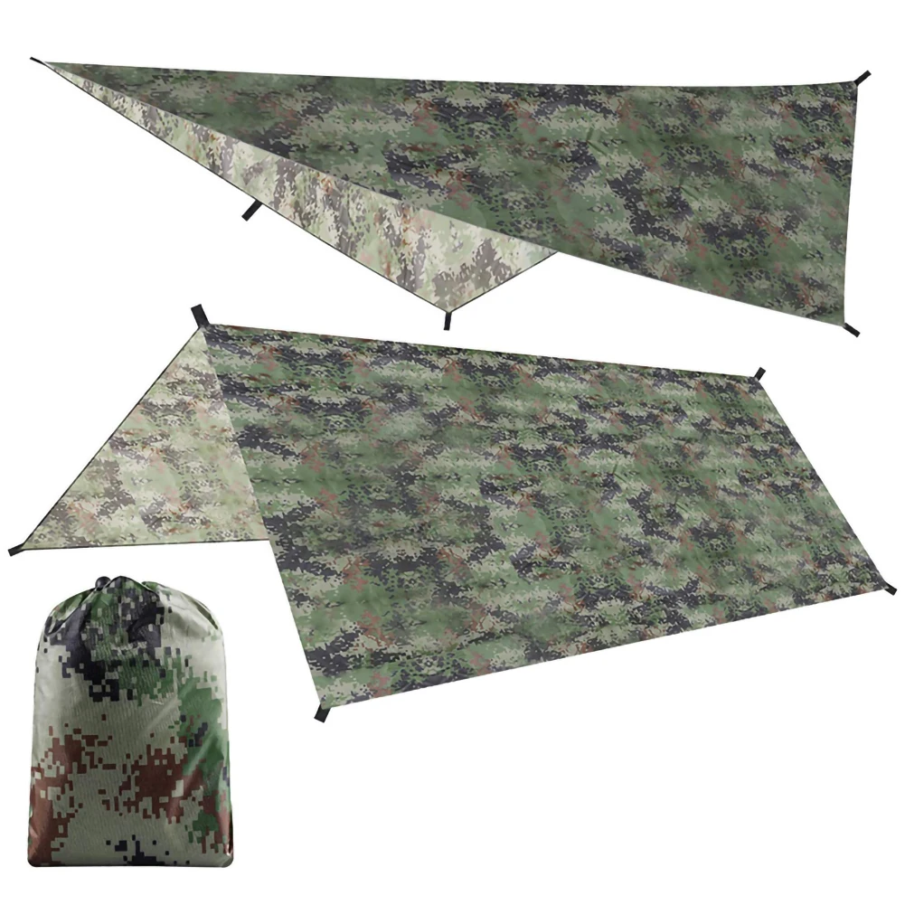 

Outdoor Shelter Tarp Camping Survival Sun Mat Shelter Beach Waterproof Shelter Ultralight Multifunctional Rain Beach Awning