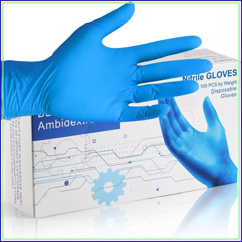 Disposable Nitrile Gloves, Powder Free, Latex Free, for Cleaning, 100 Pcs