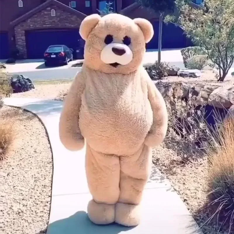 Dancing Bear Mascot Costume Cute Teddy Bear Walk Cartoon Doll Halloween Party Suit For Adult Party Carnival Halloween  Cosplay