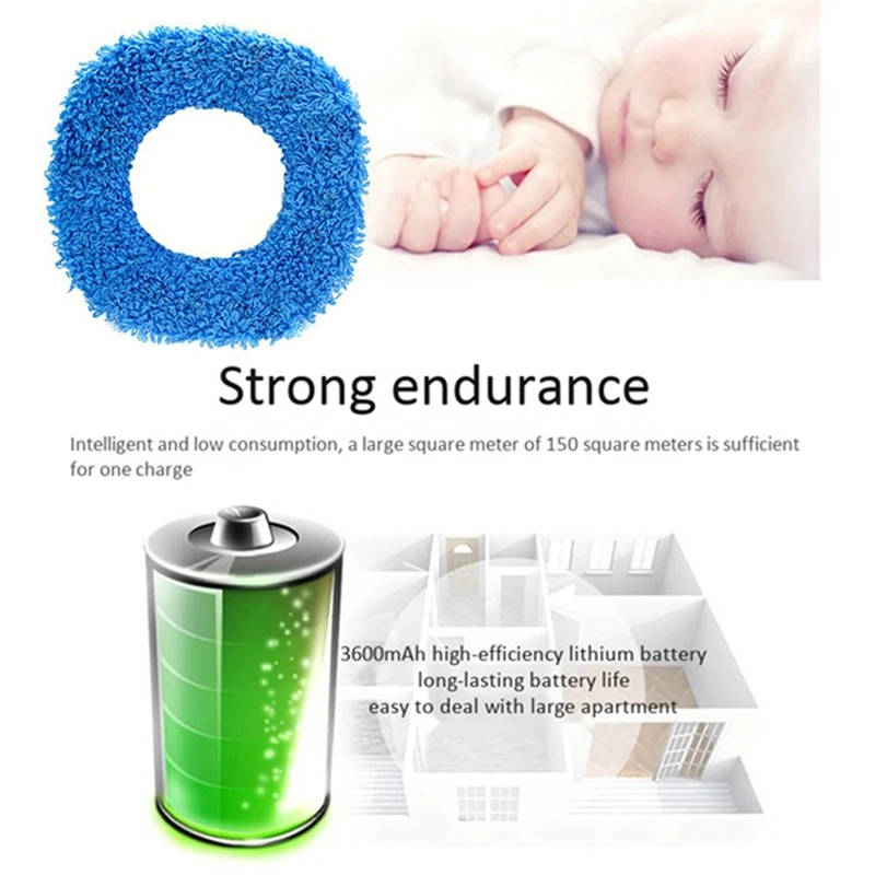 6X Disposable Mop,Washable Durable Replacement Microfiber Pads Dust Push Mop Cloth For Dry And Wet Vacuum Cleaner,Blue