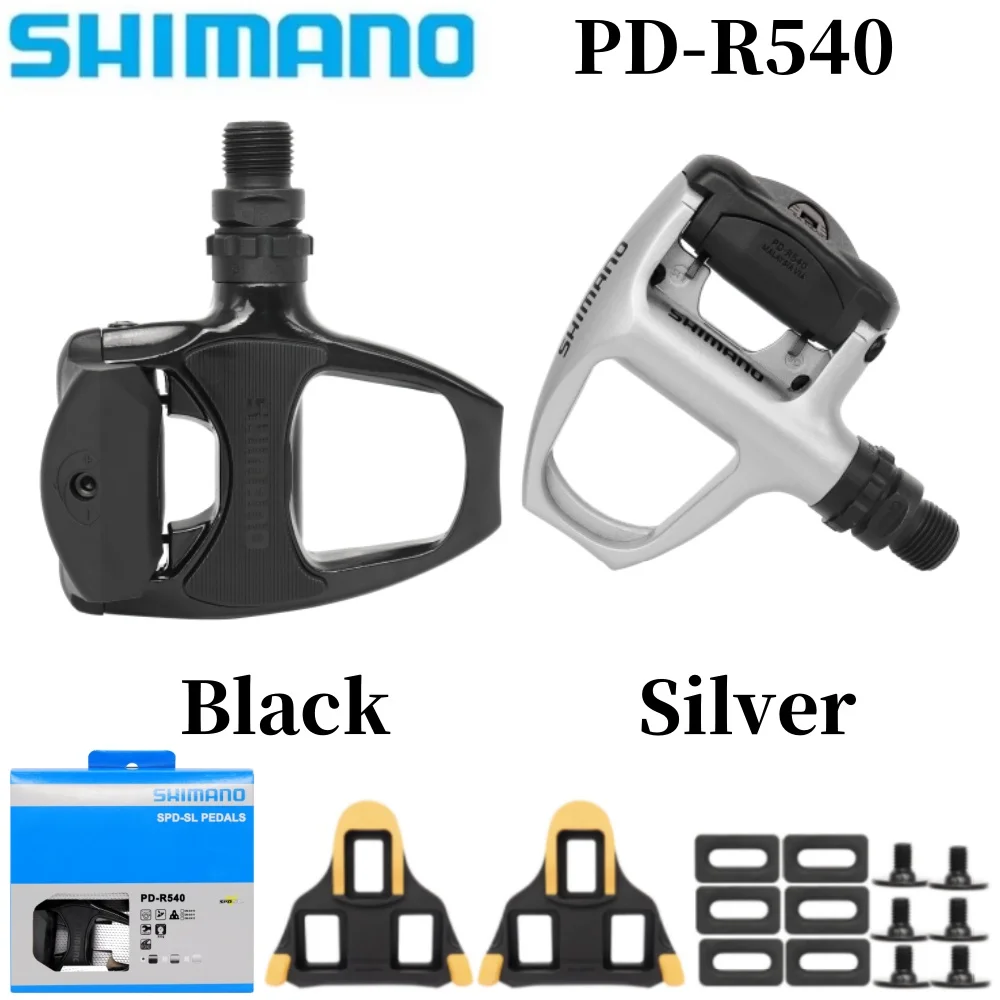 SHIMANO SPD-SL Pedal Original PD-R540 Pedals Self-locking Road Pedal R540 Road Bike Pedals with SH11 Cleat Cycling Locking Pedal