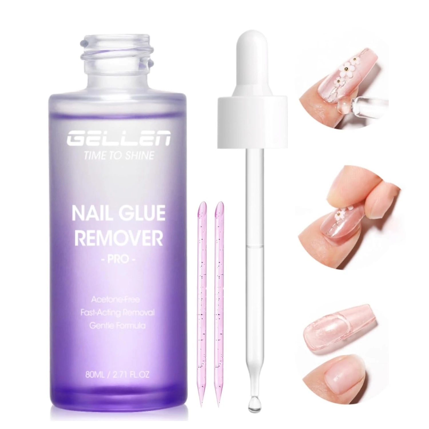 

Средство для снятия гель-лака GELLEN, 80 мл, для накладных ногтей, без ацетона, без запаха, быстрое удаление, для искусственных акриловых ногтей, для салонов