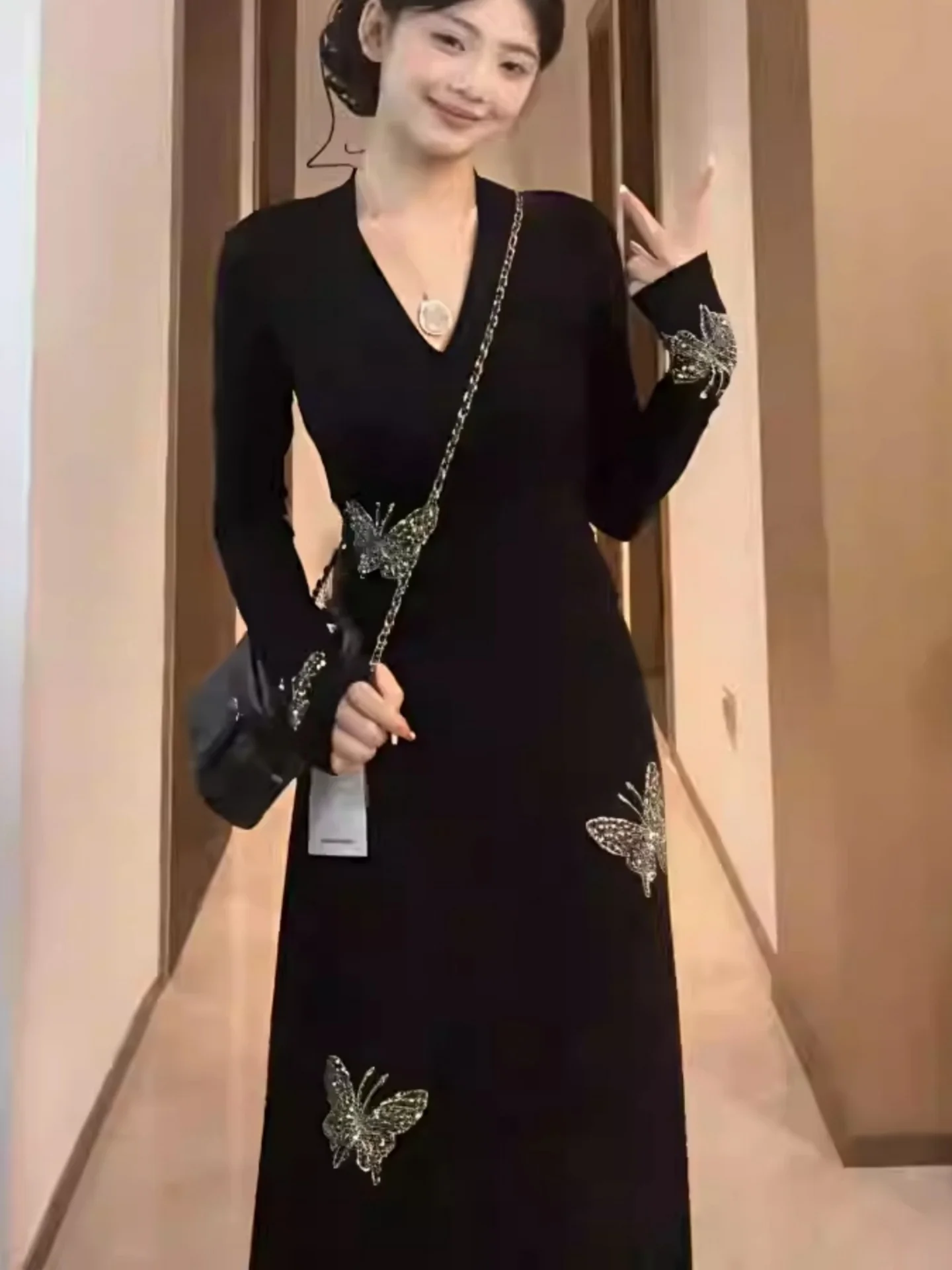 

Pure Desire Sle Long Sve Waist Cinched Dr Трендовая женская модная длинная юбка с высокой талией Dr Seductive V Ne a Line