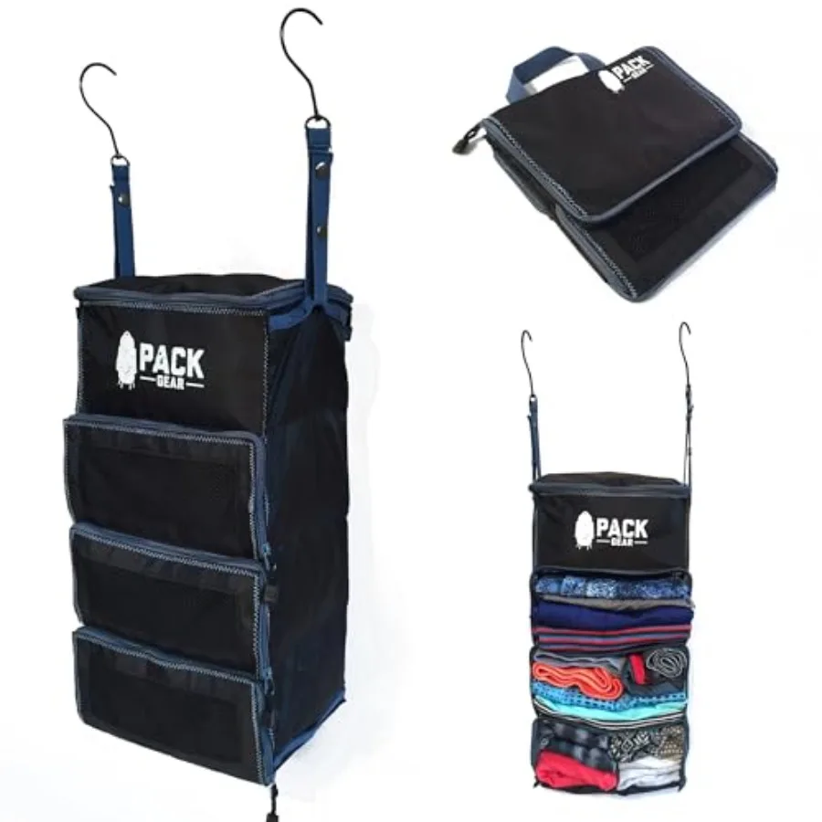 

Hanging Carry-On Organizer - Our Standard Hanging Luggage Organizer Fits Any Carry On - Our Packing Cubes For Travel Use Mesh W