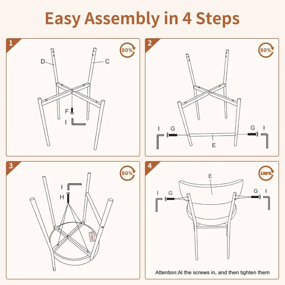 مجموعة مقاعد بار مقاس 24 بوصة مكونة من قطعتين، مقاعد بارتفاع منضدة حديثة مع ظهر منحني وإطار معدني، مقاعد مطبخ منجدة #6