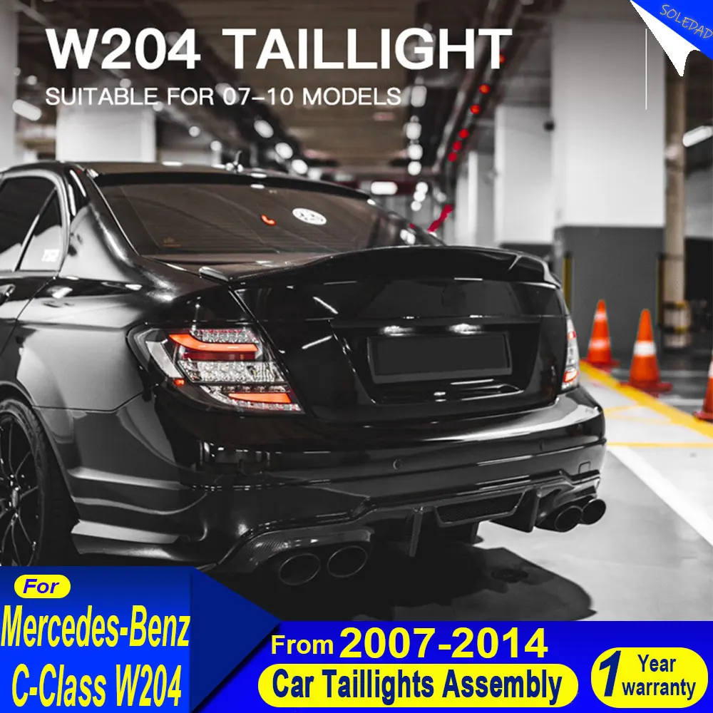 

Car LED Tail Light Accessories For Mercedes-Benz W204 2007-2010 taillight Auto Rear Fog DRL Brake Turn Signal Lamp Plug and Play