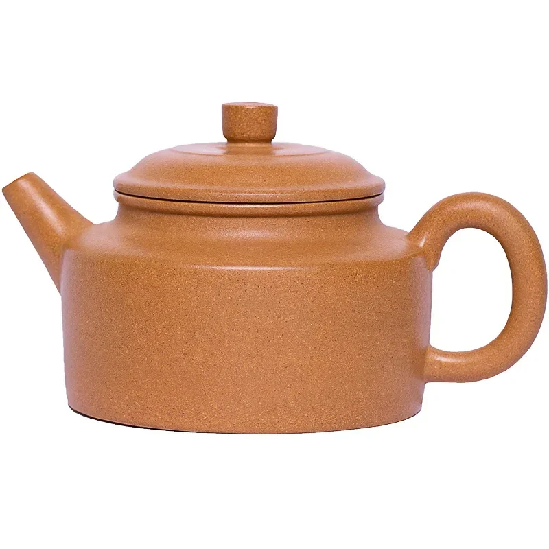 Yixing Zisha pot famous craftsman pure handmade, Dezhong pot making teapot, tea set raw ore gold section mud de