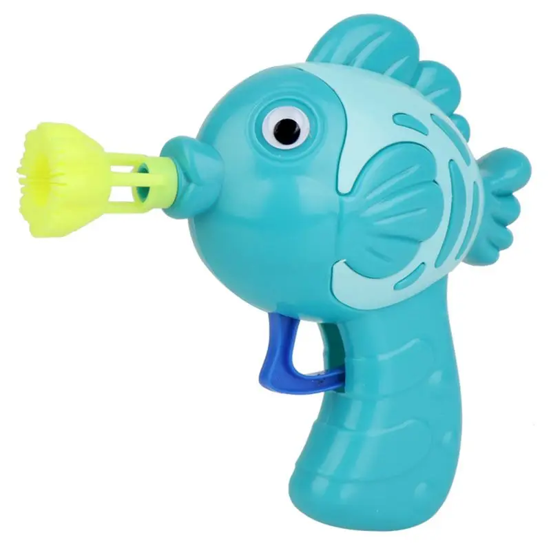 Cute Fish Shape Soap Water Bubble Gun Kids Toys Fun Bubble Blower Machine For Children Manual Gun Blower Outdoor Sport Toy