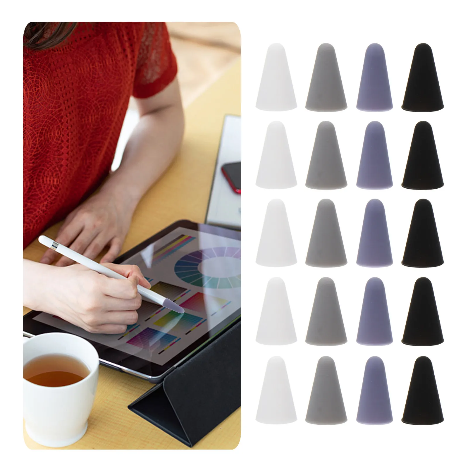

Protective Cover Universal Stylus Pen Tip Cover for Pencil 1 2 Nib Case Anti-Slip Drawing Accuracy