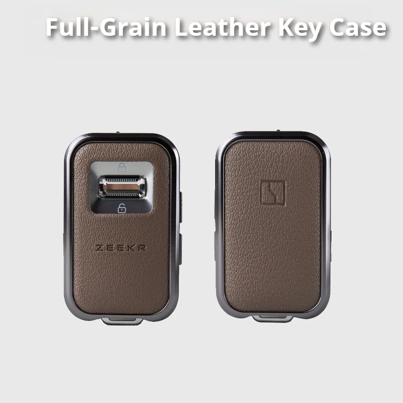 Fit For Zeekr 009 001 9X Genuine Leather Key Cover Car Key Protective Case Shell Auto Interior Modification Accessories