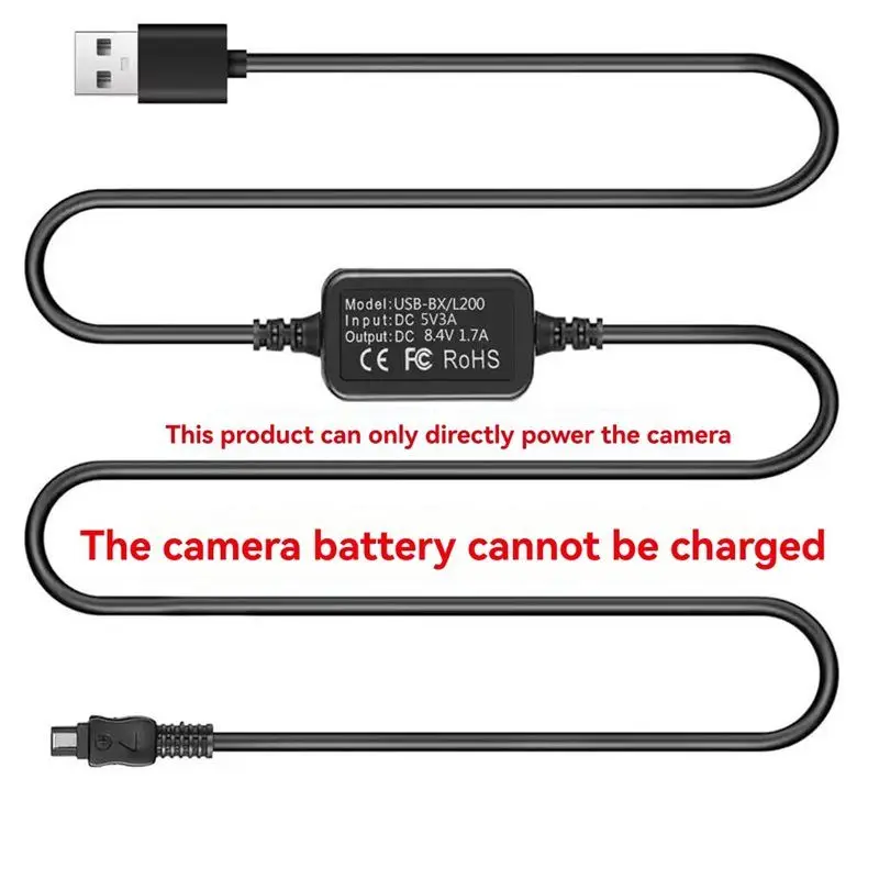 AS95 AC-L200 Power Adapter for Sony Camcorder DCR-SX40 SR45 HDR-CX Series USB Cord