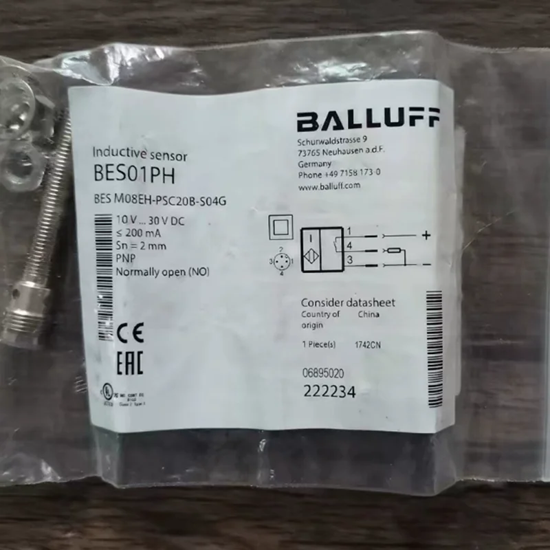 Imported Barlow proximity switch sensor BES M08EH-PSC20B-S04G in stock - BES01PH