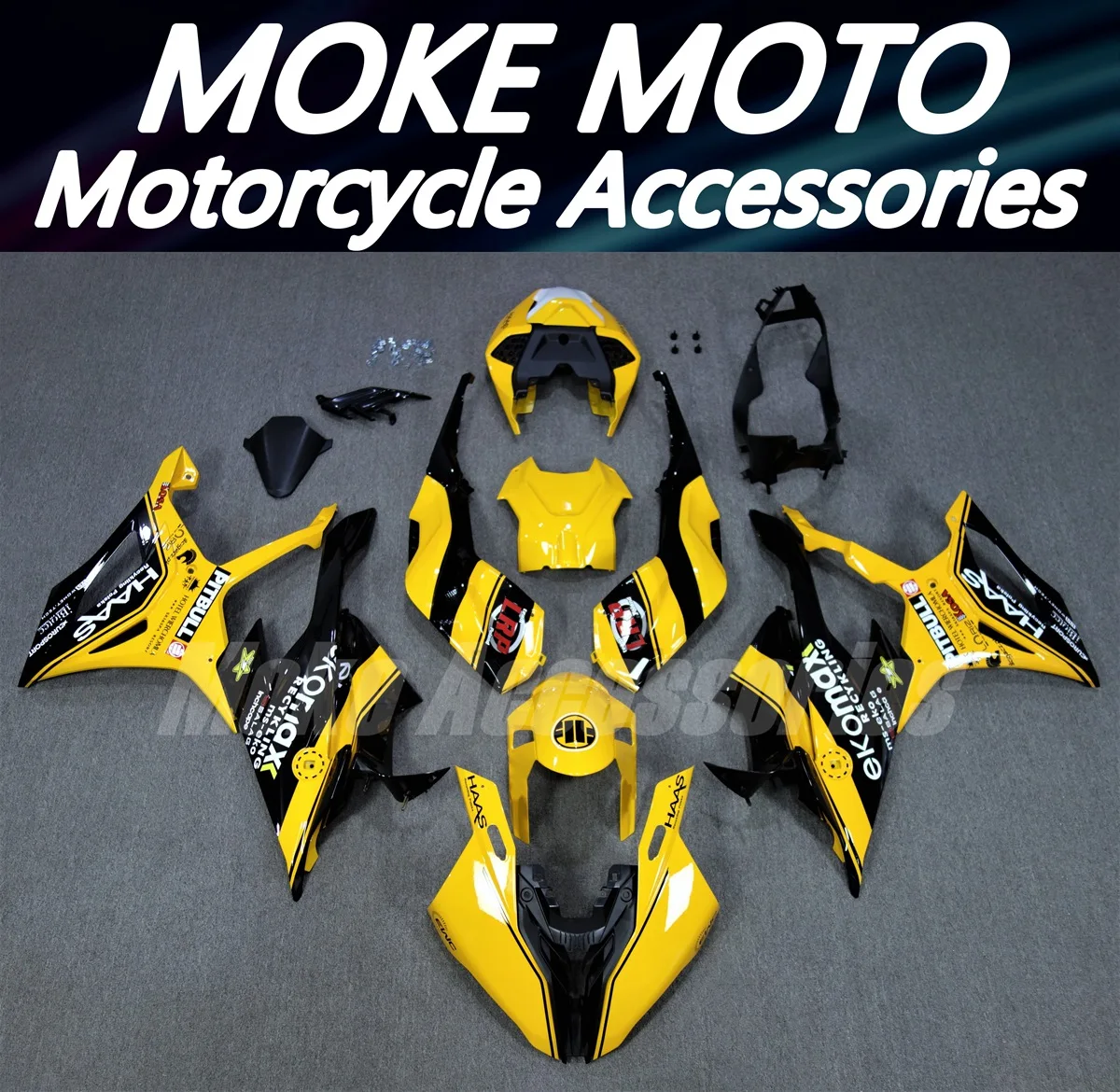 

Moke moto Motorcycle Bodywork Set For M1000RR S1000rr 2019 2020 2021 2022 Fairing Kit Fit New Yellow Black Red White