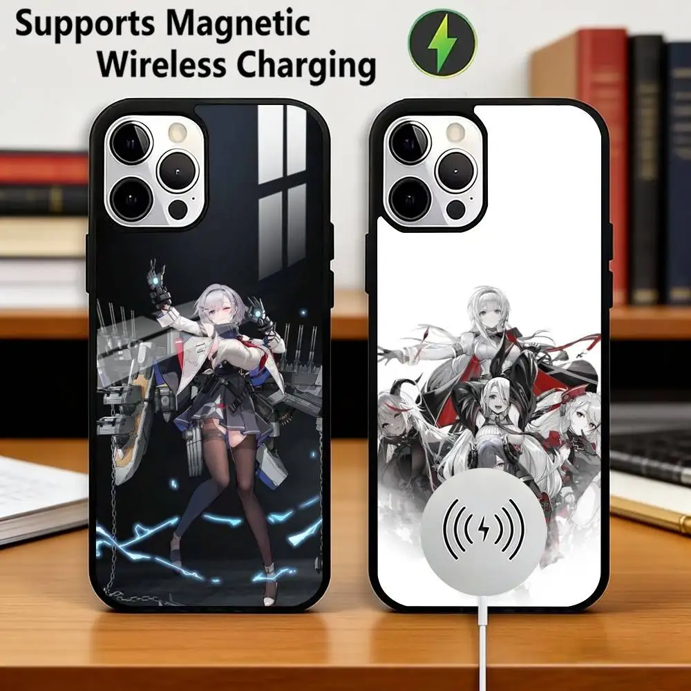 Game Azur-R Lane-E Phone Case For iPhone17,16,15,14,13,12,11 Plus,Pro Supports Magnetic Wireless Charging Gift