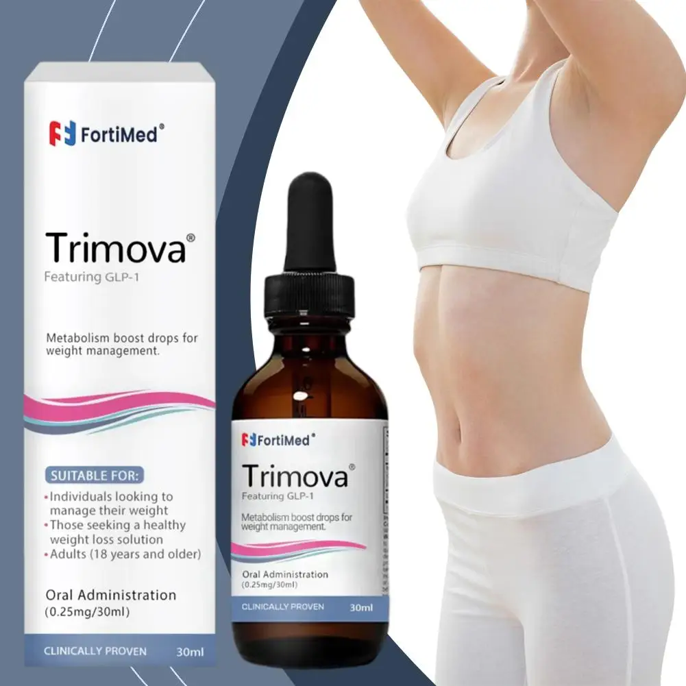 30ml Perda de Peso Metabolismo Gotas Trimova Gotas Trimova Metabolismo Gotas Trimova Vitamina Glp-1 Gotas de Metabolismo Para Homens e Mulheres