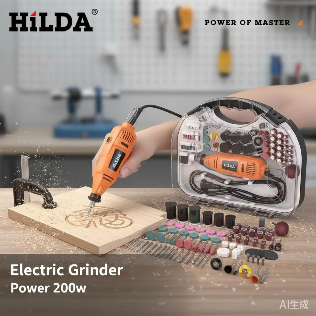 HILDA Electric Drill Grinder Engraving Pen Kit Variable Speed Rotary Tool with Grinding Bits for Craft Jewelry Making Polishing